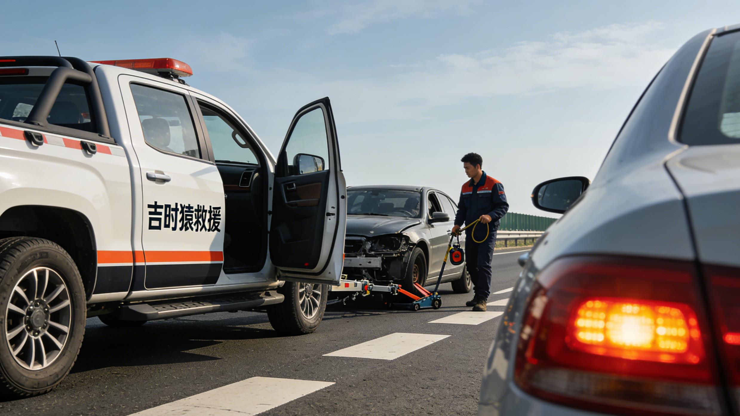 市区早高峰遇困，吉时猿极速拖车