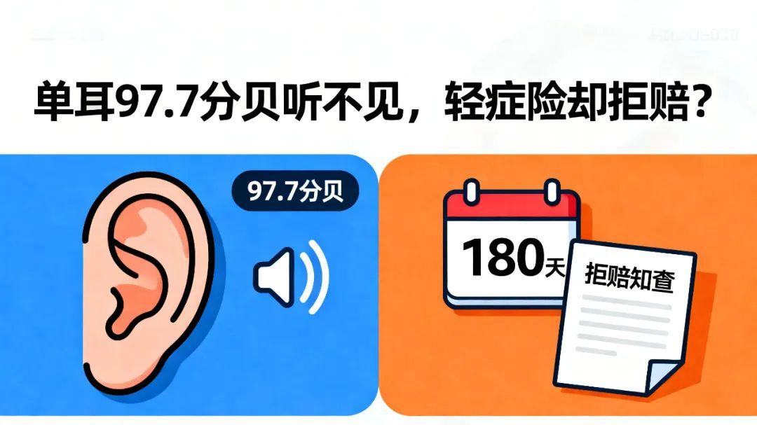 何帆律师：重疾险拒赔 单耳失聪 怎么办？