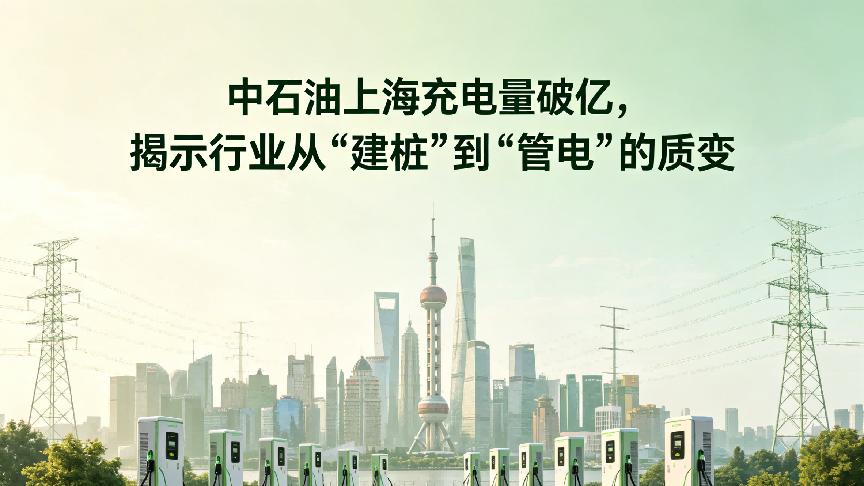 中石油上海充电量破亿，揭示行业从“建桩”到“管电”的质变
