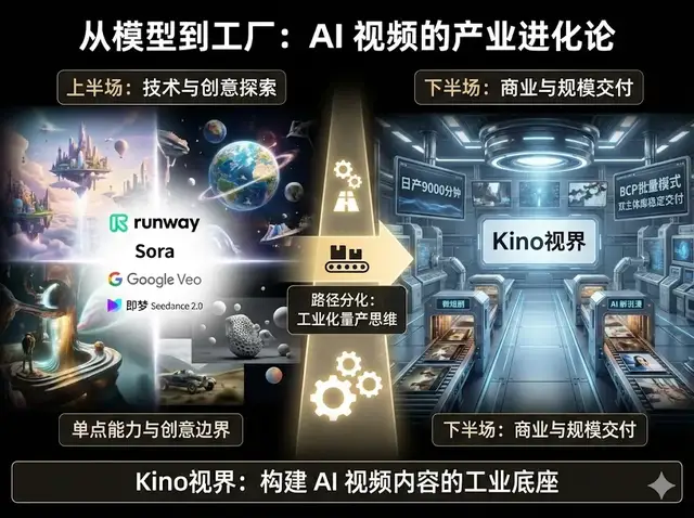从Sora、谷歌Veo、字节Seedance到Kino视界：AI视频下半场竞争逻辑