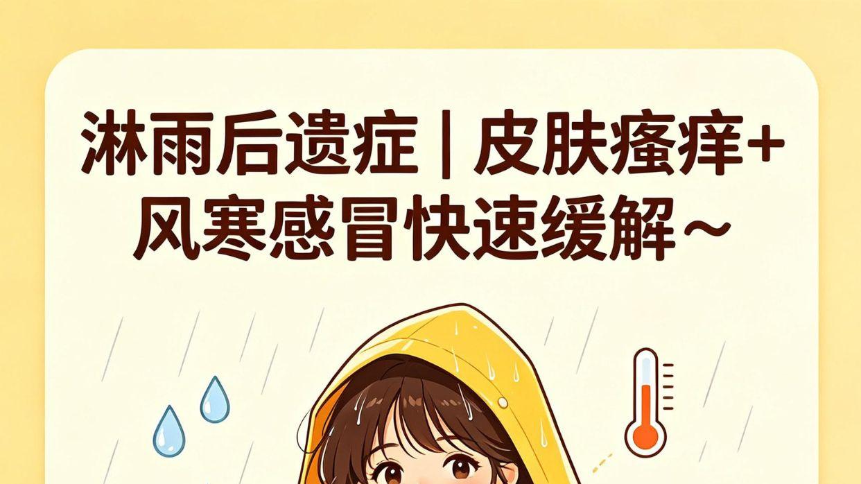 淋雨后遗症｜皮肤瘙痒+风寒感冒快速缓解