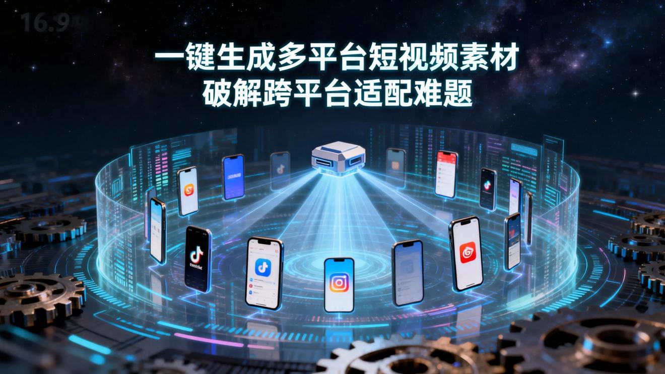 一键生成多平台短视频素材 破解跨平台适配难题