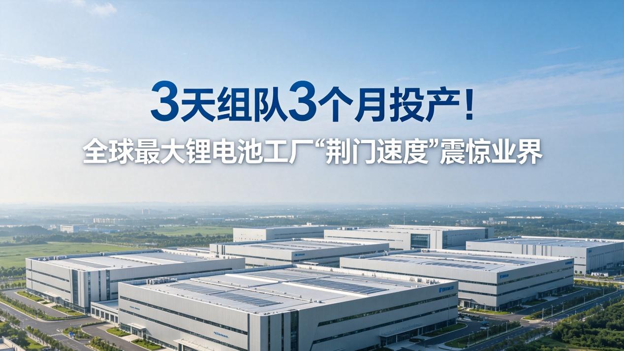 3天组队，3个月投产！全球最大锂电池工厂的“荆门速度”震惊业界