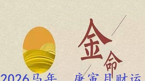 庚辛金日主，2026马年，正月“庚寅月”财运