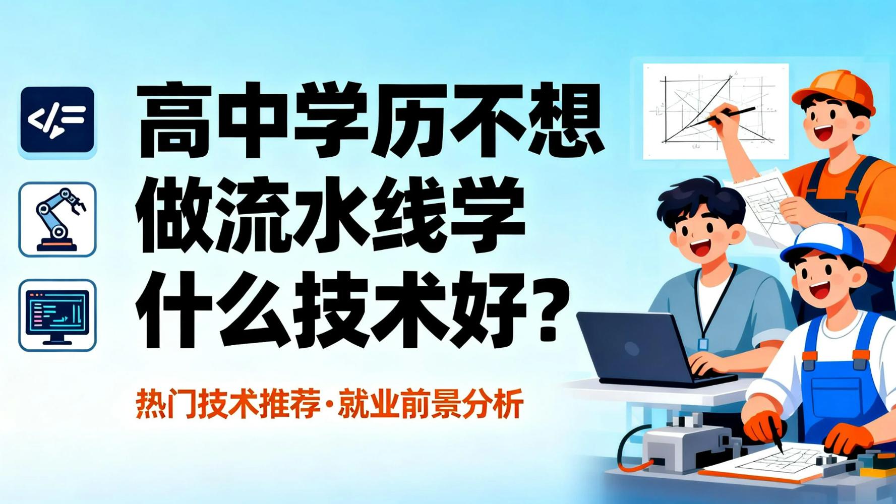 高中学历不想做流水线学什么技术好？（深圳老师公益分享）