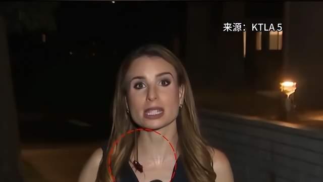 女记者直播时大蟑螂落在胸口，她面不改色继续播完，同事全服了