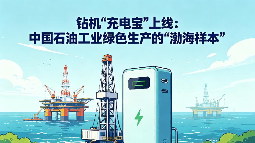 钻机“充电宝”上线：中国石油工业绿色生产的“渤海样本”