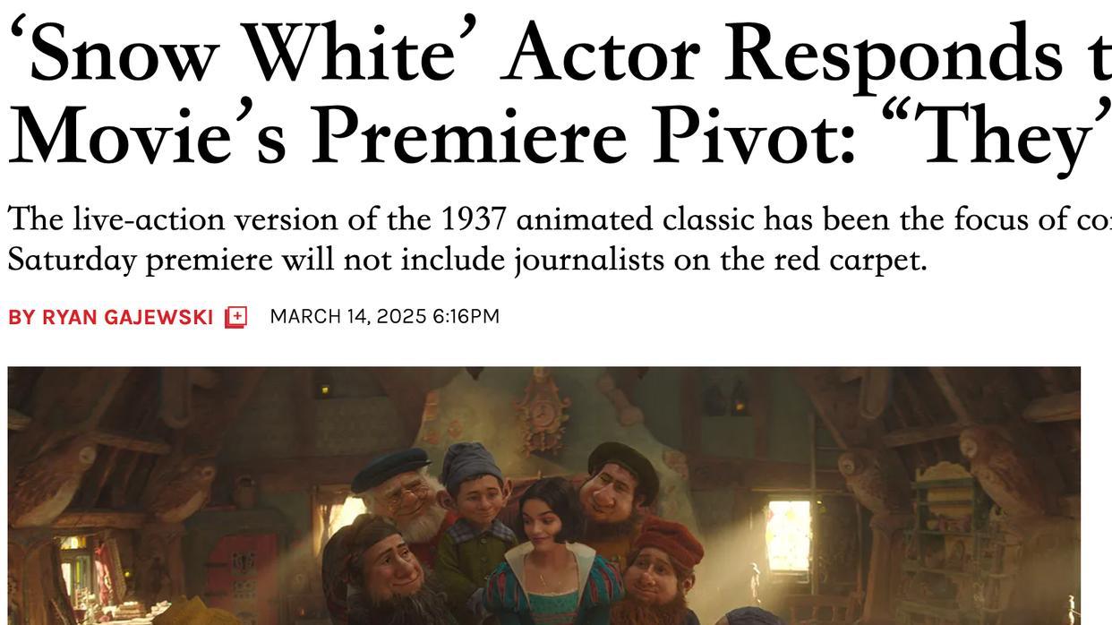 瑞恩希望《白雪公主》筛选出忠实的观众，迪士尼胜在基本功