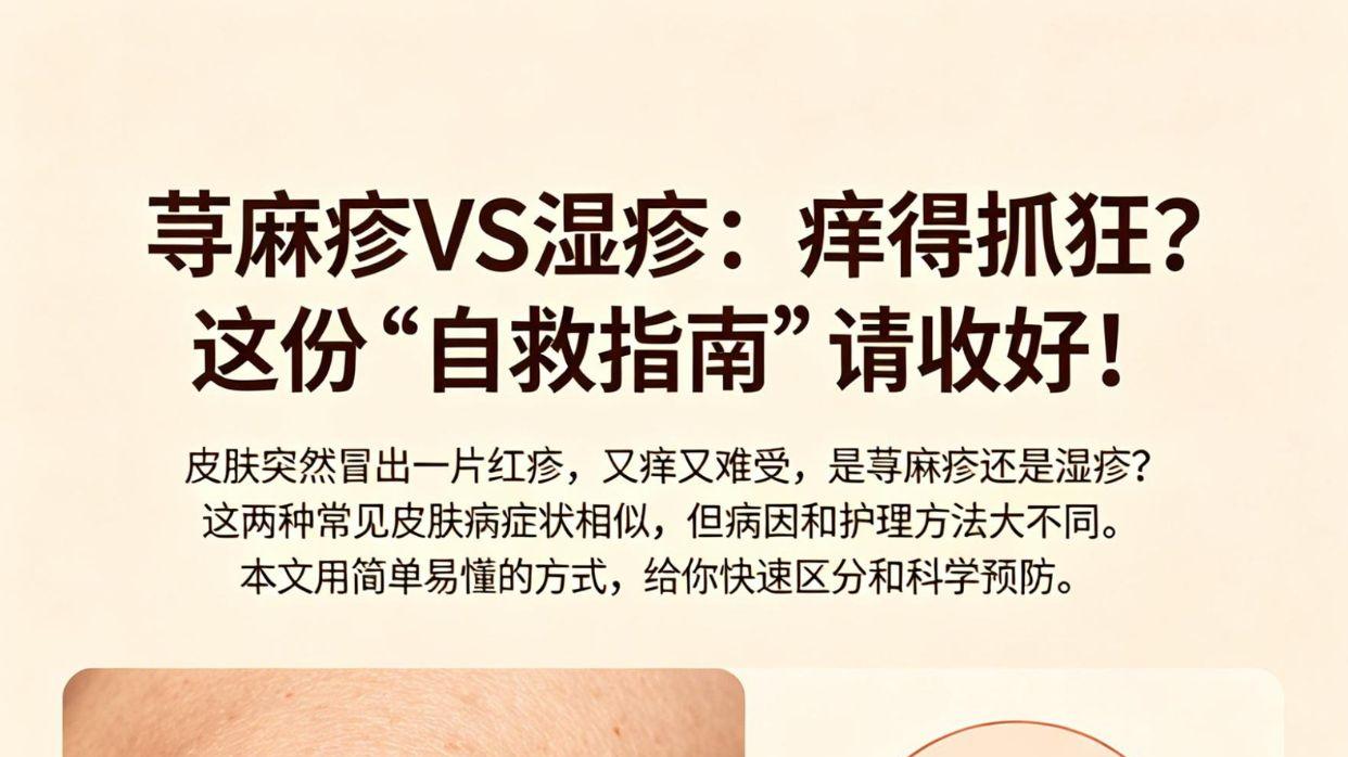 荨麻疹和湿疹傻傻分不清？看这篇就够了！