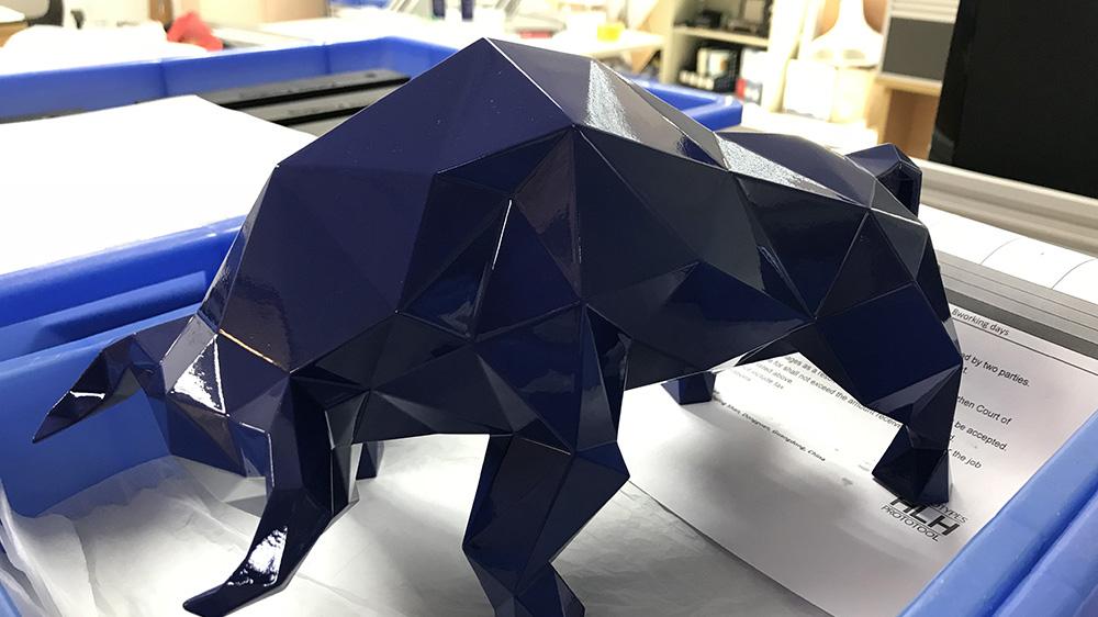 cnc加工塑料牛手板模型-齐乐手板