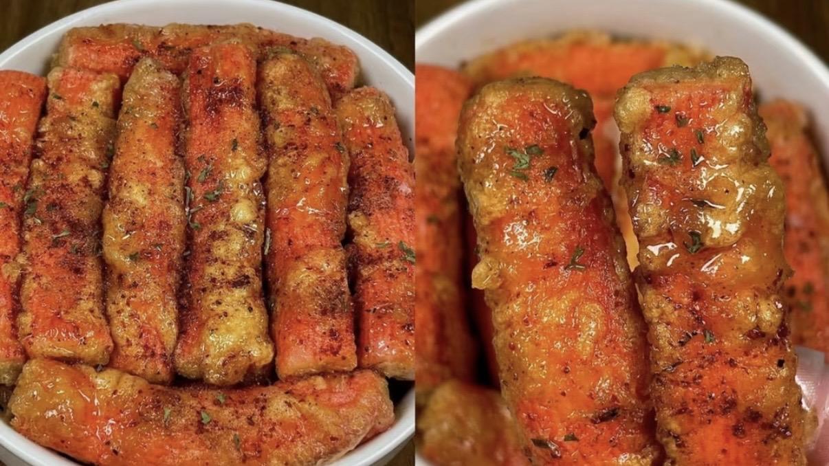 香炸蟹柳外酥里嫩，追剧零食首选