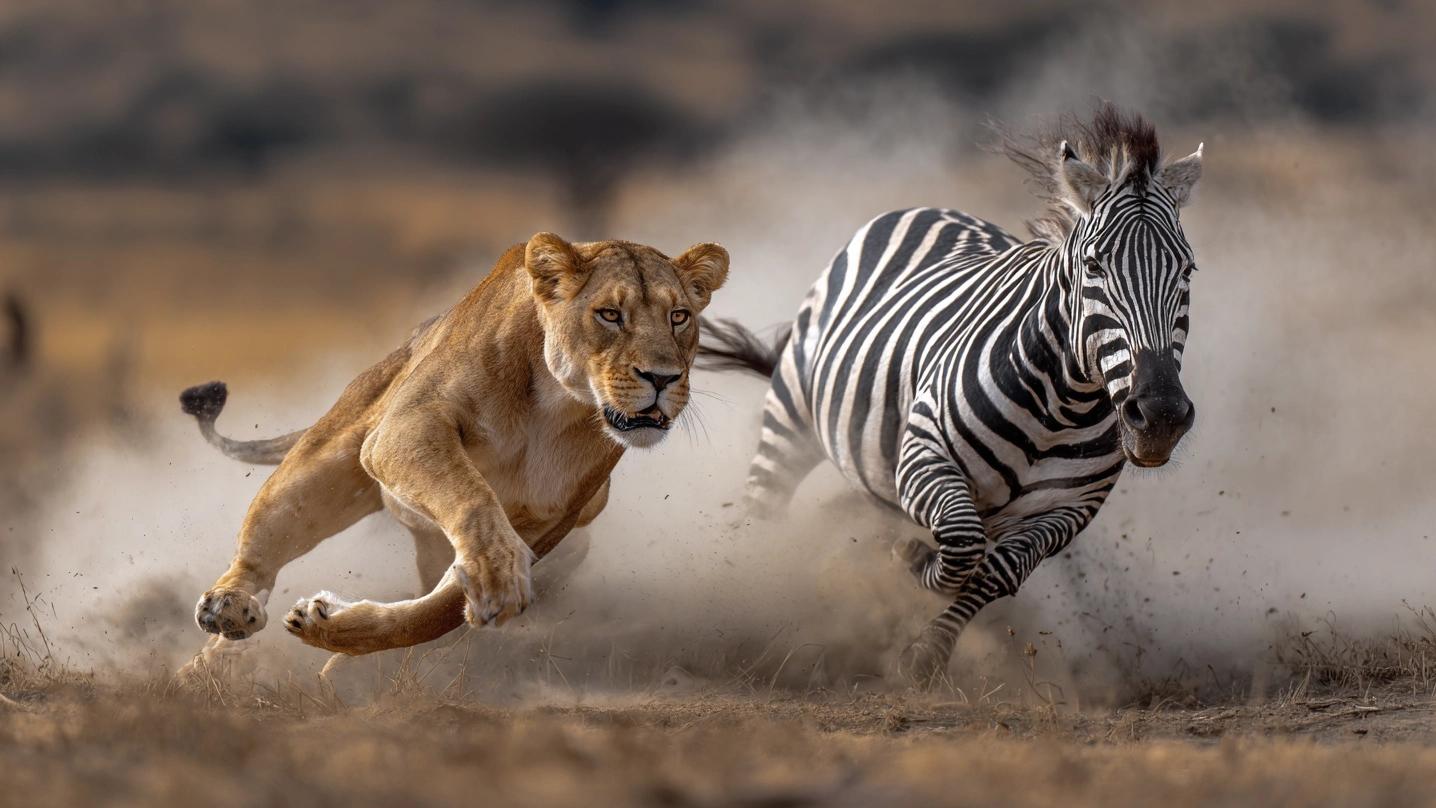 非洲草原上，几乎所有植食性动物都是狮子的猎物，唯独鸵鸟例外