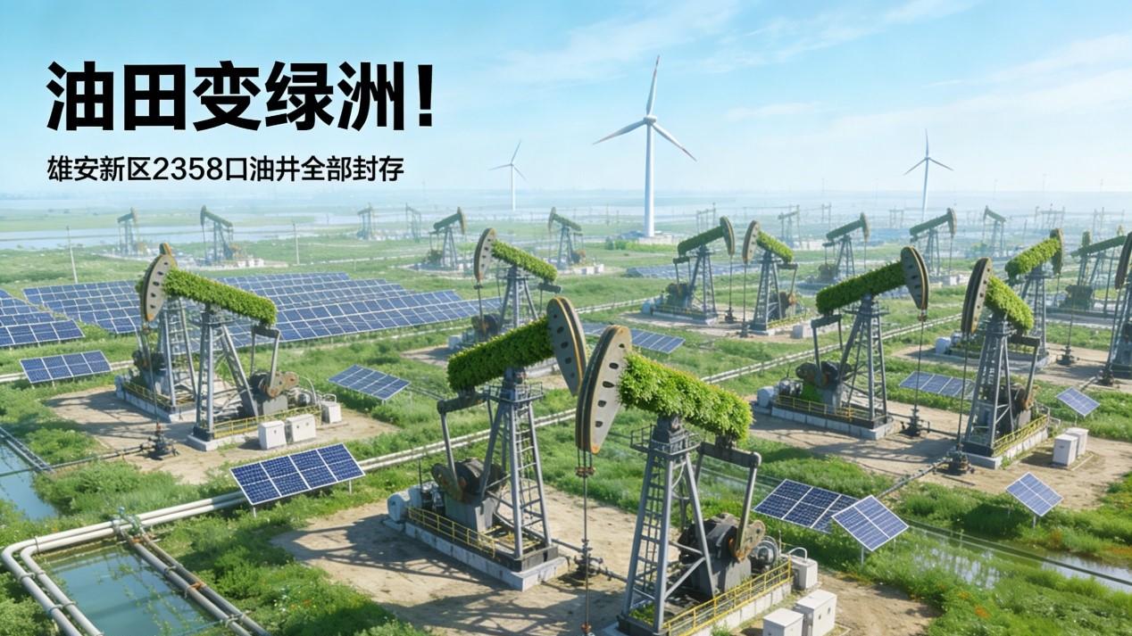 雄安新区2358口油井全部封存，传统能源巨头上演绿色转型大戏