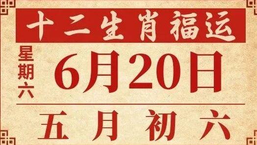 善韵缘|2026年6月20日12生肖运势概况