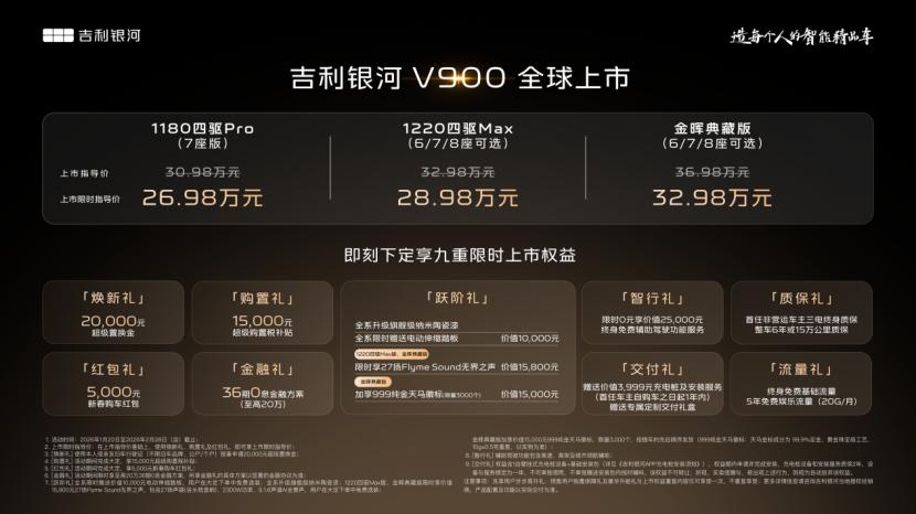 大家庭出行最佳之选！“AI全场景家庭旗舰MPV”吉利银河V900 正式上市