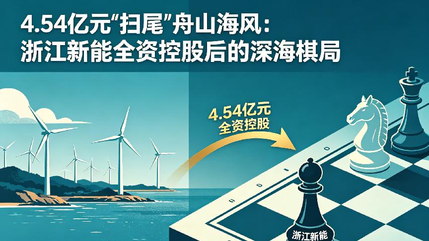 4.54亿元“扫尾”舟山海风：浙江新能全资控股后的深海棋局