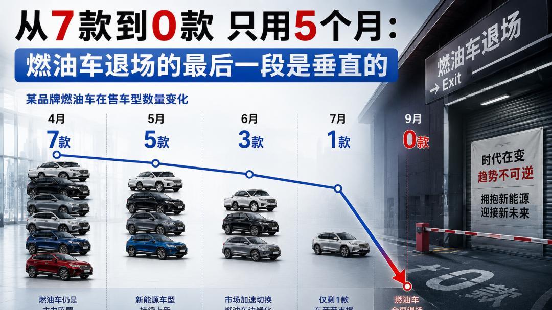 从7款到0款只用5个月：燃油车退场的最后一段是垂直的