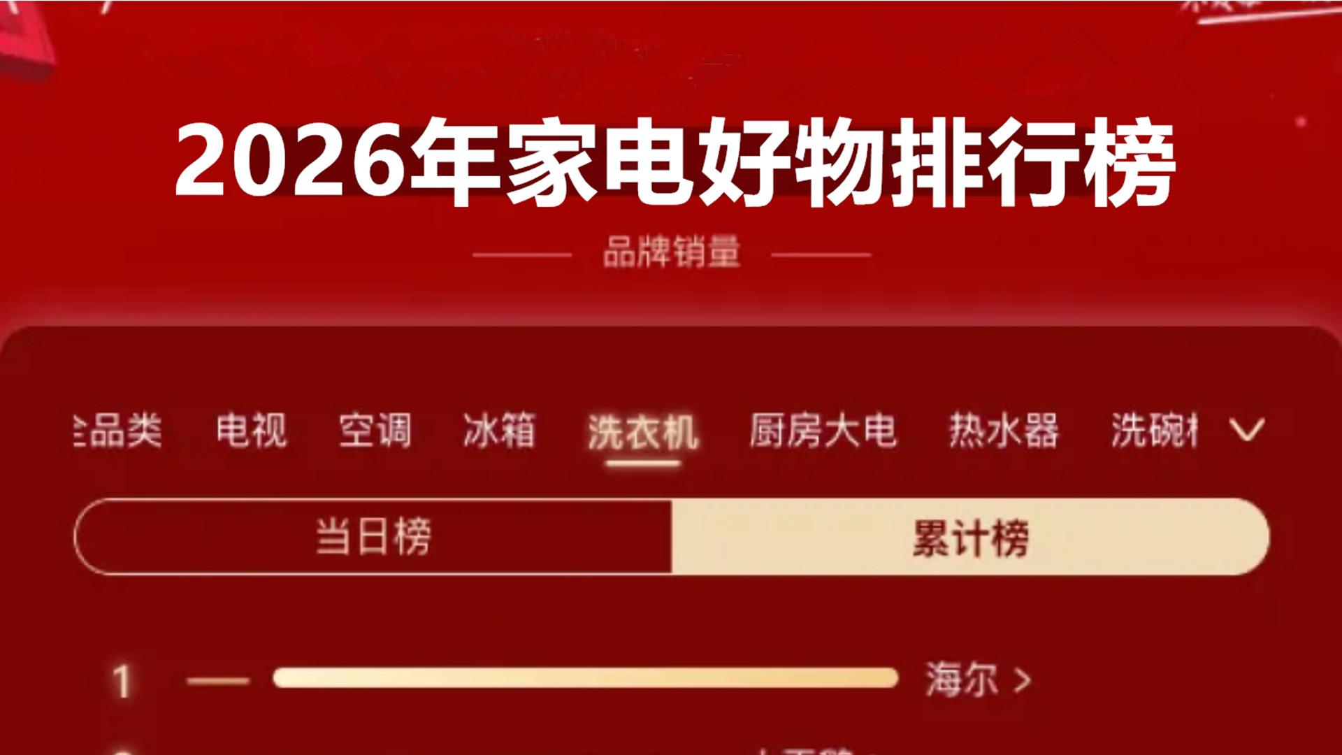 洗衣机什么牌子的质量最好？洗衣机销量排行榜出炉：小天鹅排第二