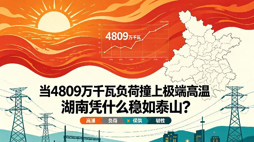 当4809万千瓦负荷撞上极端高温，湖南凭什么稳如泰山？