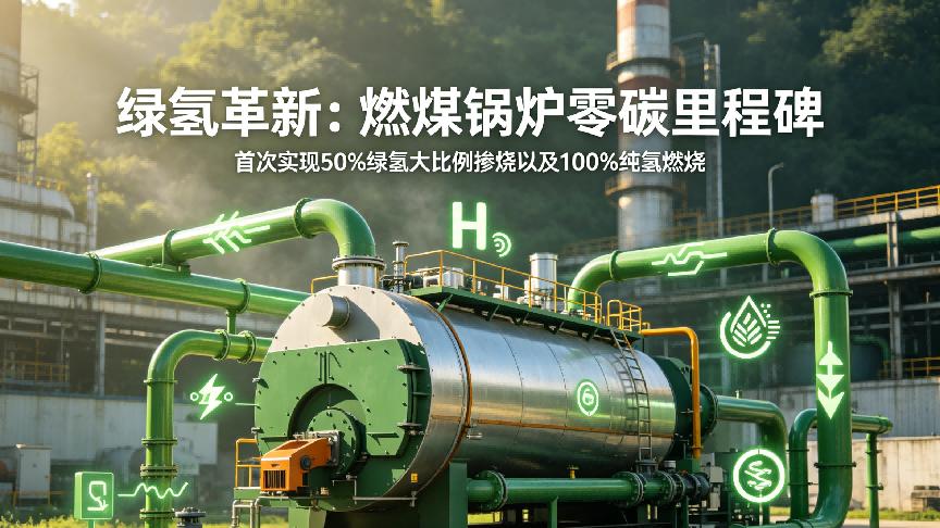 氢煤混烧技术重大突破！我国首次实现燃煤锅炉50%绿氢掺烧
