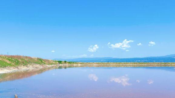 运城盐湖 水色缤纷 可漂浮游玩