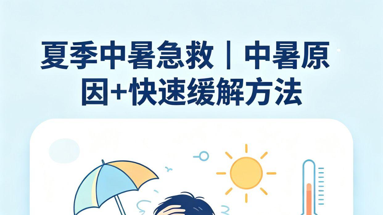 夏季中暑，头晕恶心？这一招教你缓解！