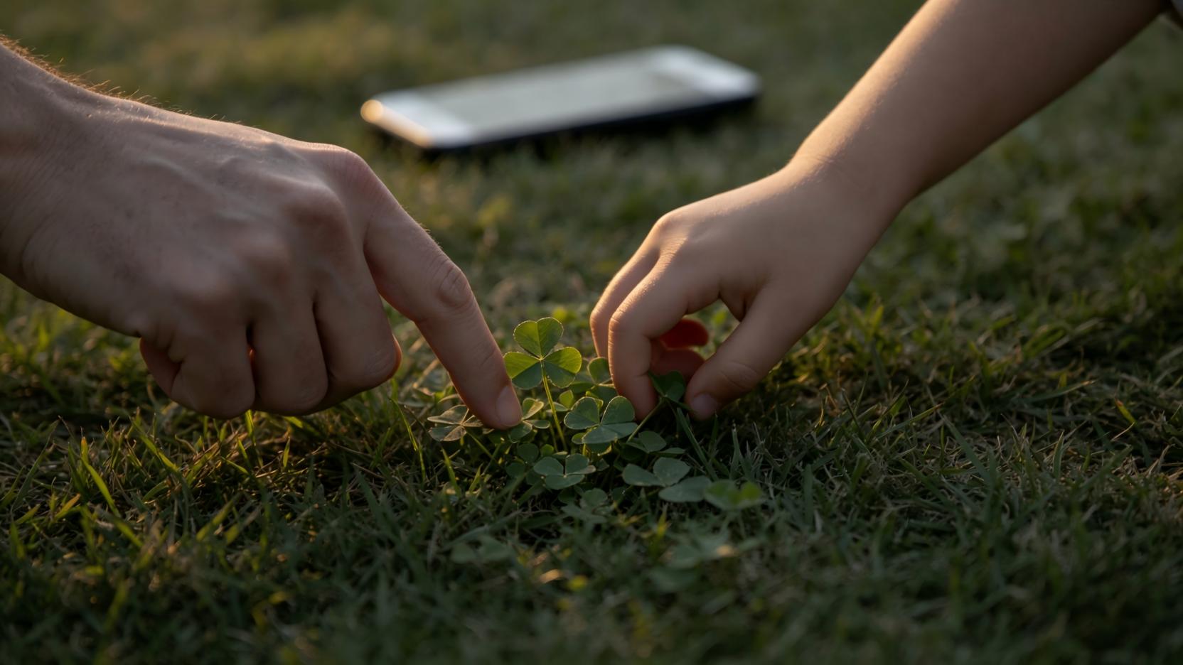公园长椅上的笑声，来自妈妈向儿子低头请教游戏