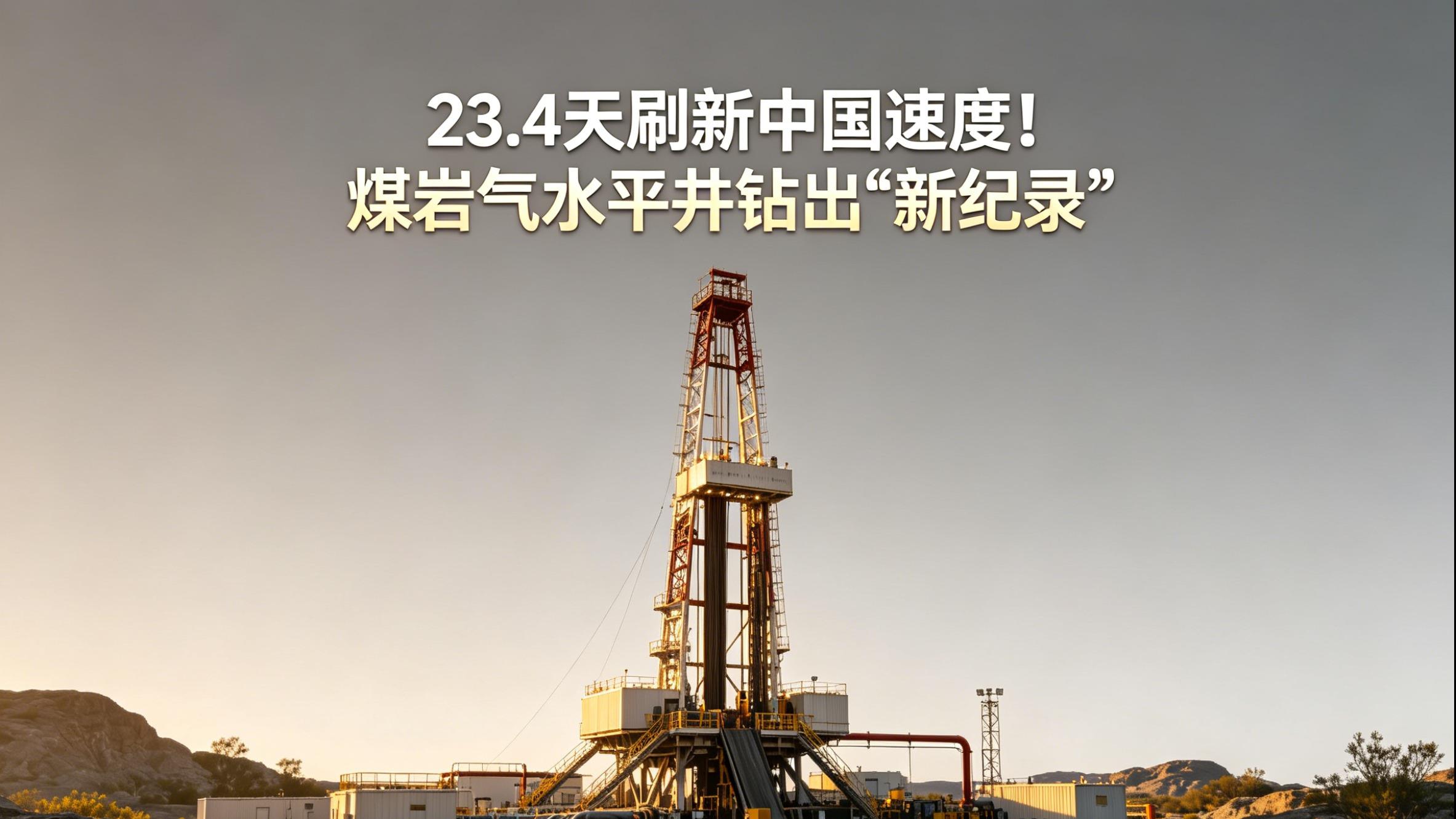 23.4天刷新中国速度！煤岩气水平井钻出“新纪录”