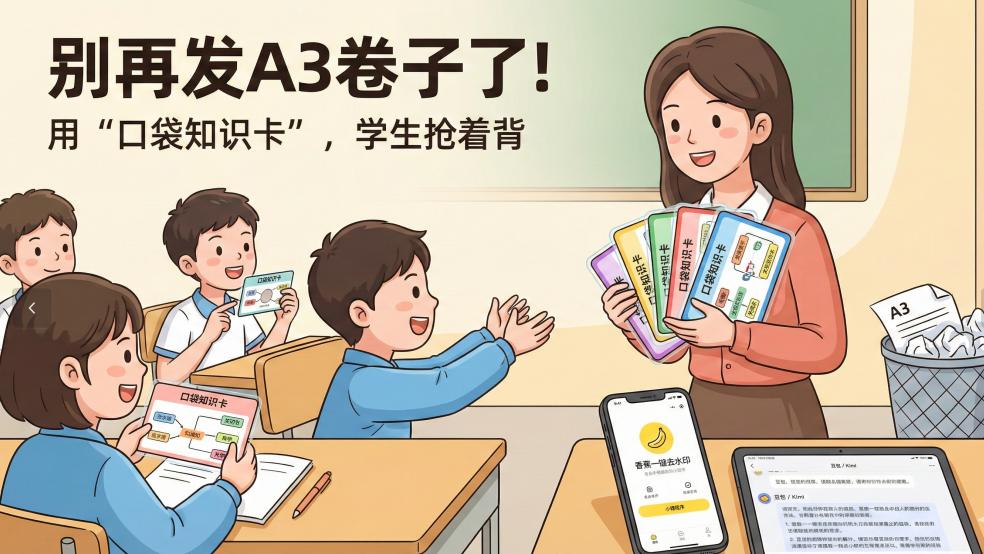 别再发没用的“白卷子”了！教你做一套学生舍不得扔的“口袋知识卡”