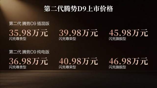 全球首搭第二代刀片电池及闪充技术的MPV，第二代腾势D9上市35.98万元起