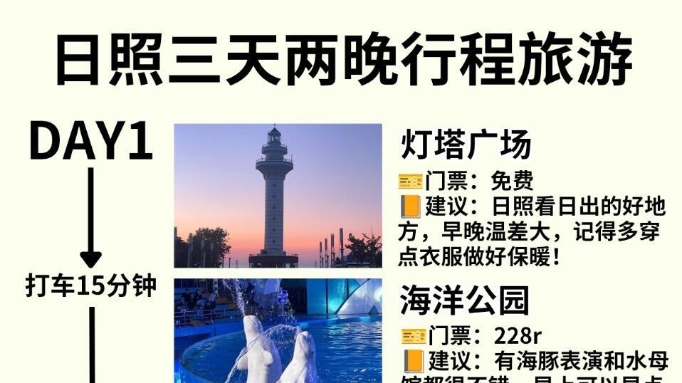 日照旅游3日游玩保姆级攻略，直接抄作业