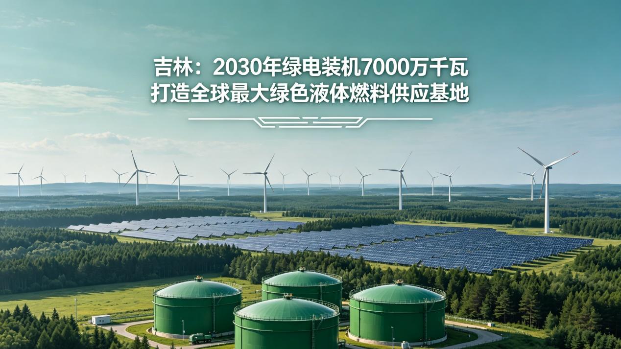 7000万千瓦绿电+百万吨绿氢：吉林瞄准全球绿色燃料供应第一