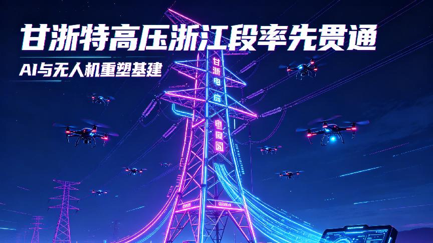 甘浙特高压浙江段率先贯通，AI与无人机如何重塑基建？