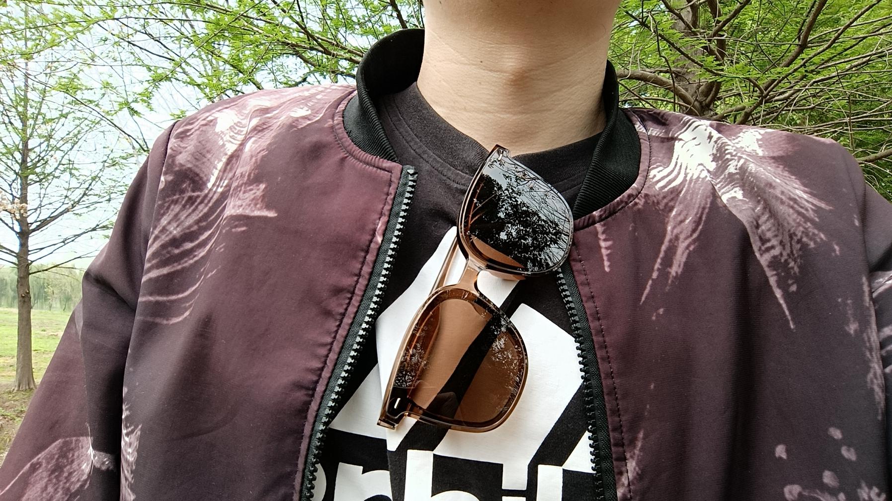 米家方框偏光太阳镜琥珀棕实测，通勤开车拍照全拿捏