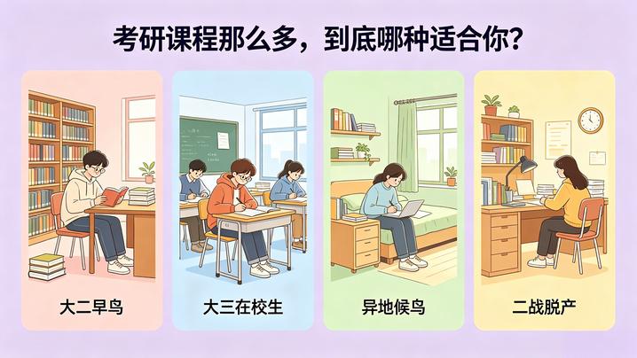 考研课程那么多，到底哪种适合你？从15类产品线看懂考研的“适配哲学”