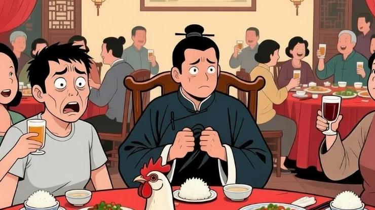 还是一样会玩啊：古代年会用鸡头裁人，现代年会靠表演裁人！