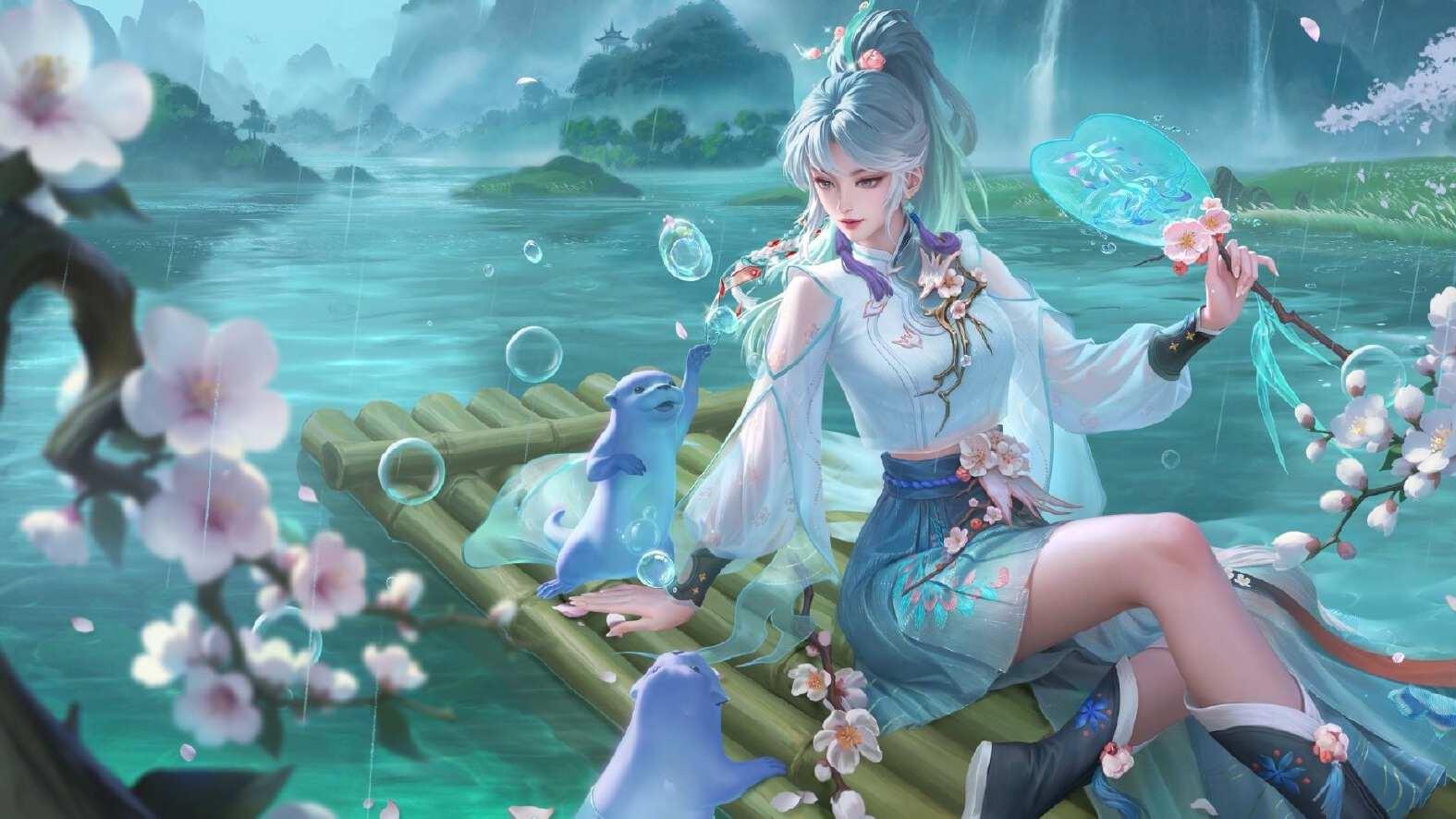 官方又新增一款皮肤，390点券，形象巨美，比墨染江湖好看