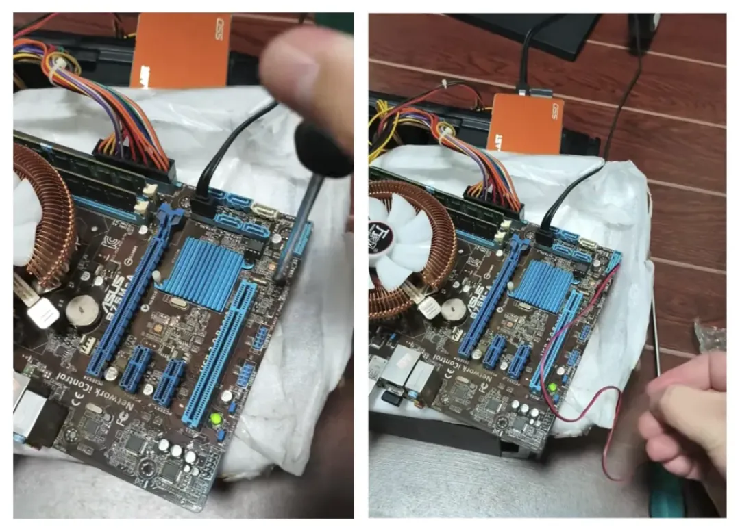 买了一堆配件，装到一起后不能启动，好不容易折腾到能启动，结果不亮屏，再折腾到亮屏后，又卡LOGO界面