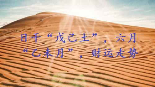 日干“戊己土”，六月“乙未月”，财运走势