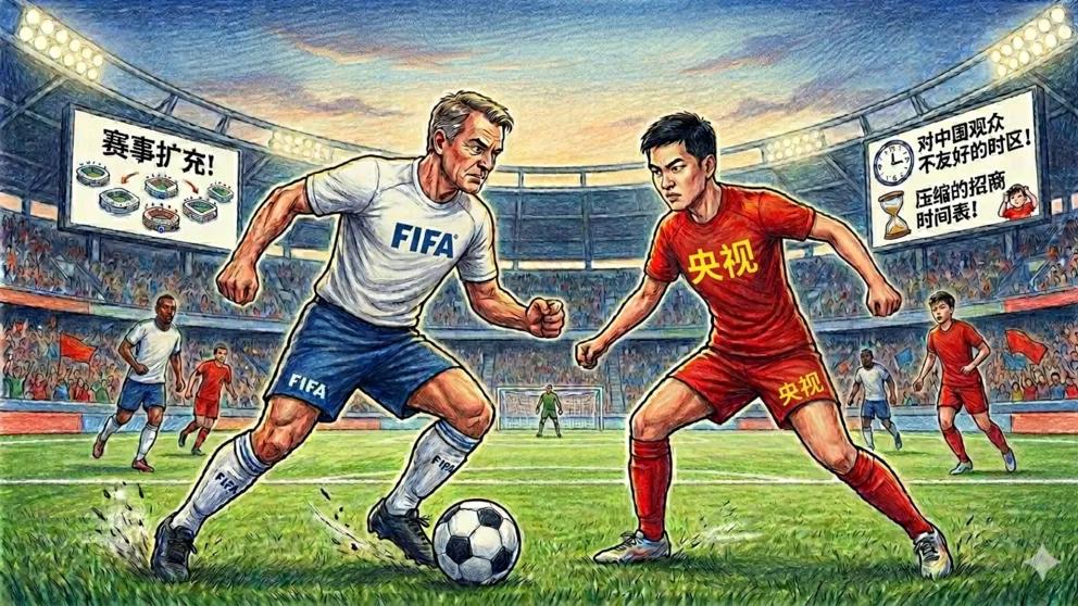 央视世界杯签约费创新高，六千万美金是假，5亿美金买两届更可信