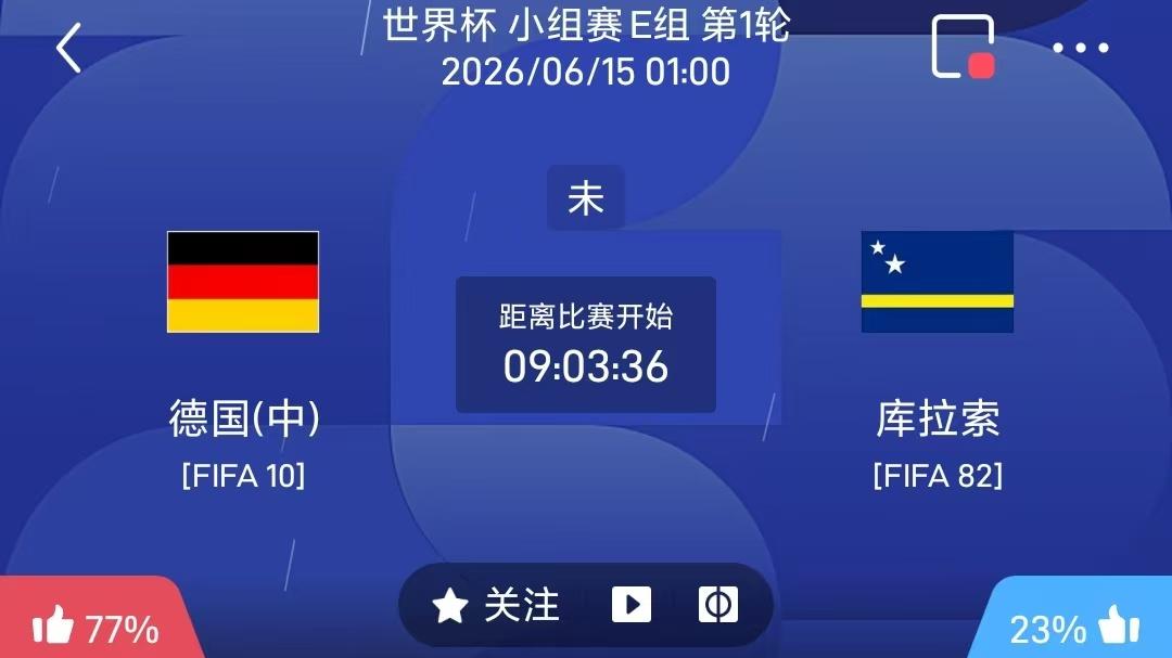 6月14日 世界杯首战上演大戏，德国剑指大胜再创佳绩。
