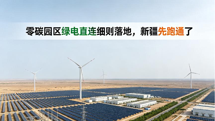 零碳园区绿电直连细则落地，新疆先跑通了