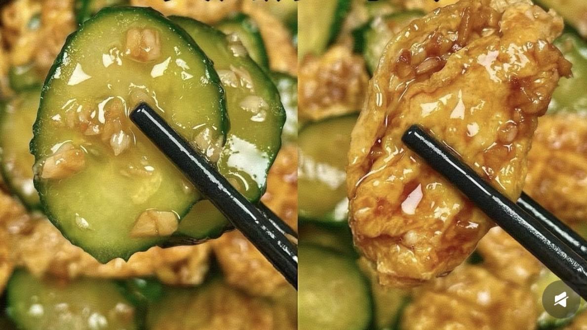 黄瓜炒鸡蛋，清爽脆嫩一绝