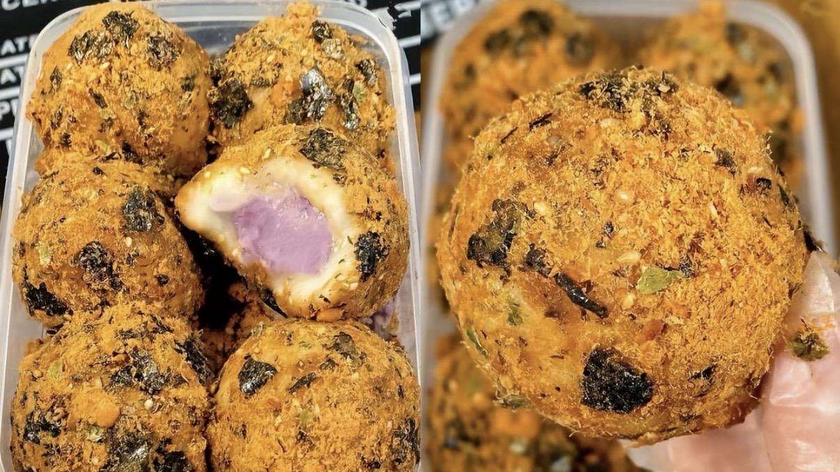 芋泥肉松麻薯糯叽叽，一口拉丝三重口感