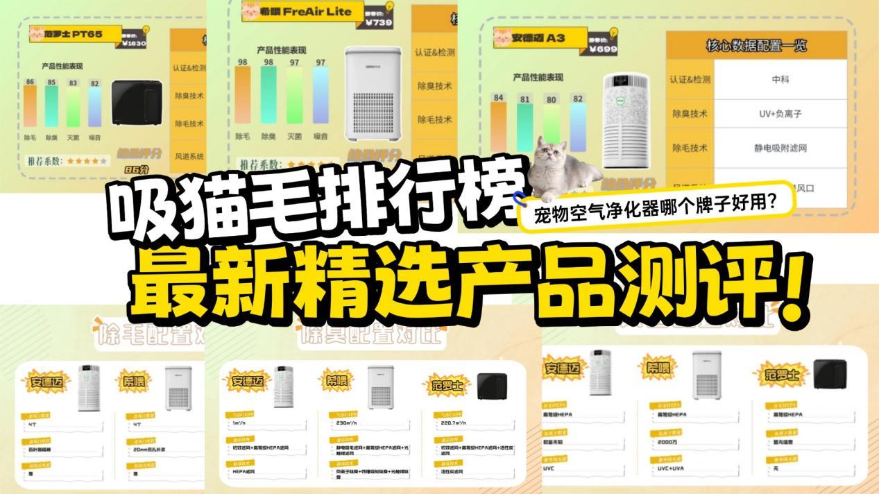 宠物空气净化器哪个牌子好用? 吸猫毛排行榜最新精选产品测评!