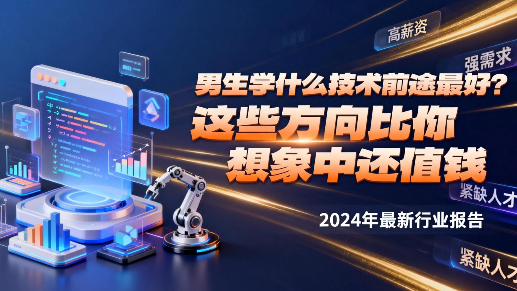 男生学什么技术前途最好？这些方向比你想象中还值钱