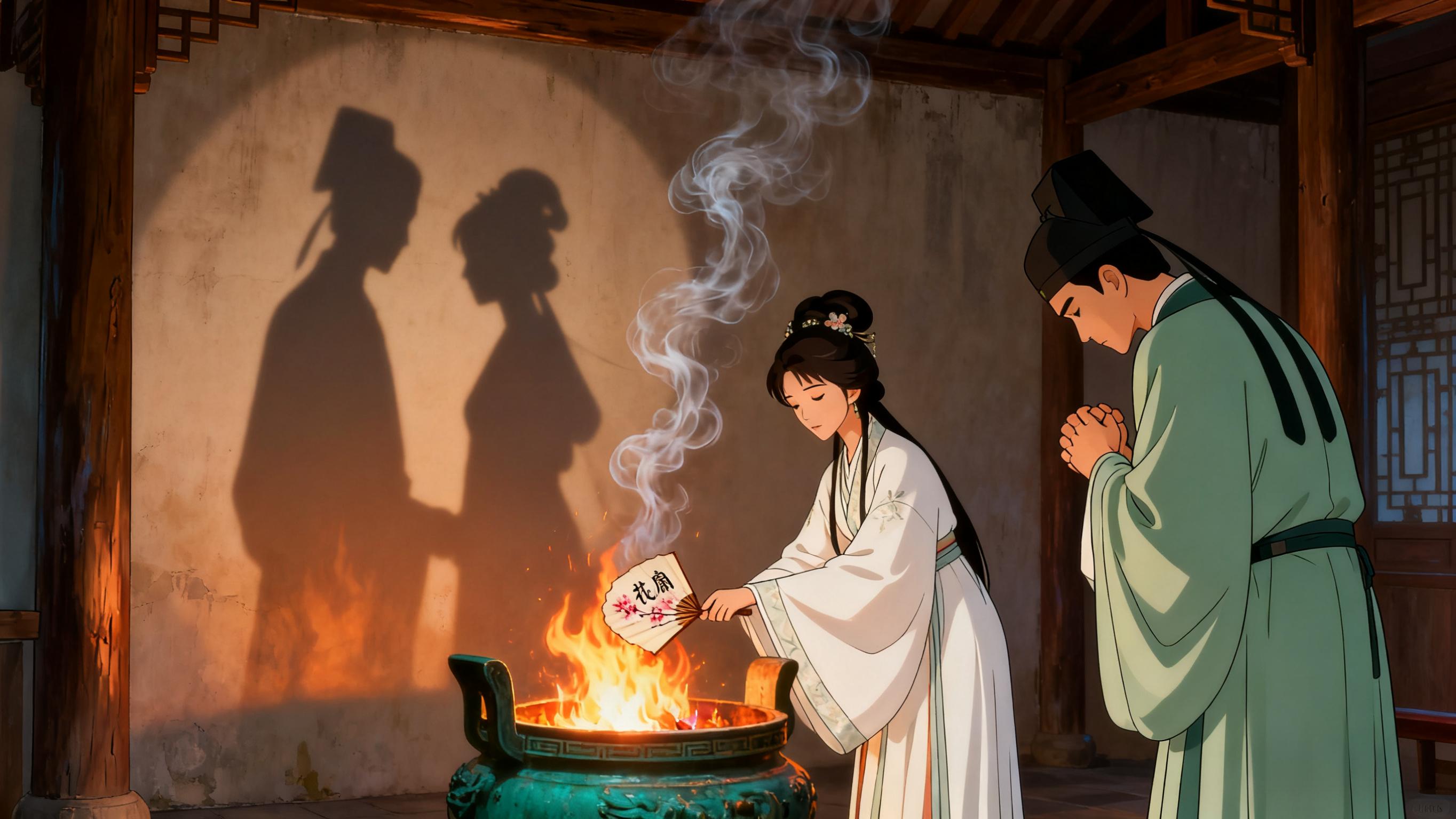 侯方域"桃花扇底"：复社才子与李香君，一把血扇见证气节与爱情