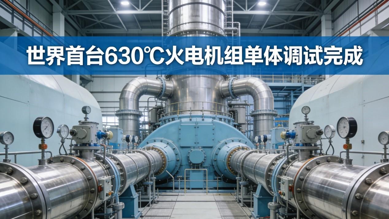 世界首台630℃火电机组单体调试完成，热效率首破50%意味着什么？