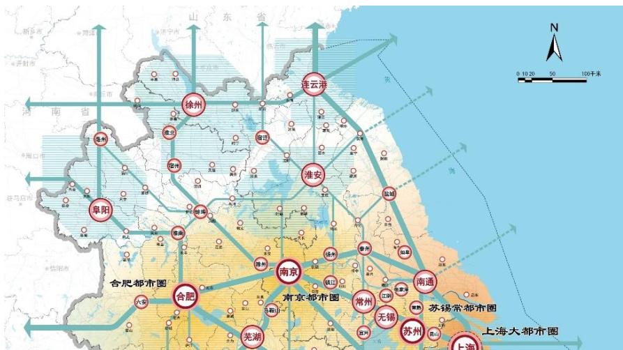 长三角区域产业转移，沪苏杭宁甬腾笼，安徽、苏北、浙西南接链