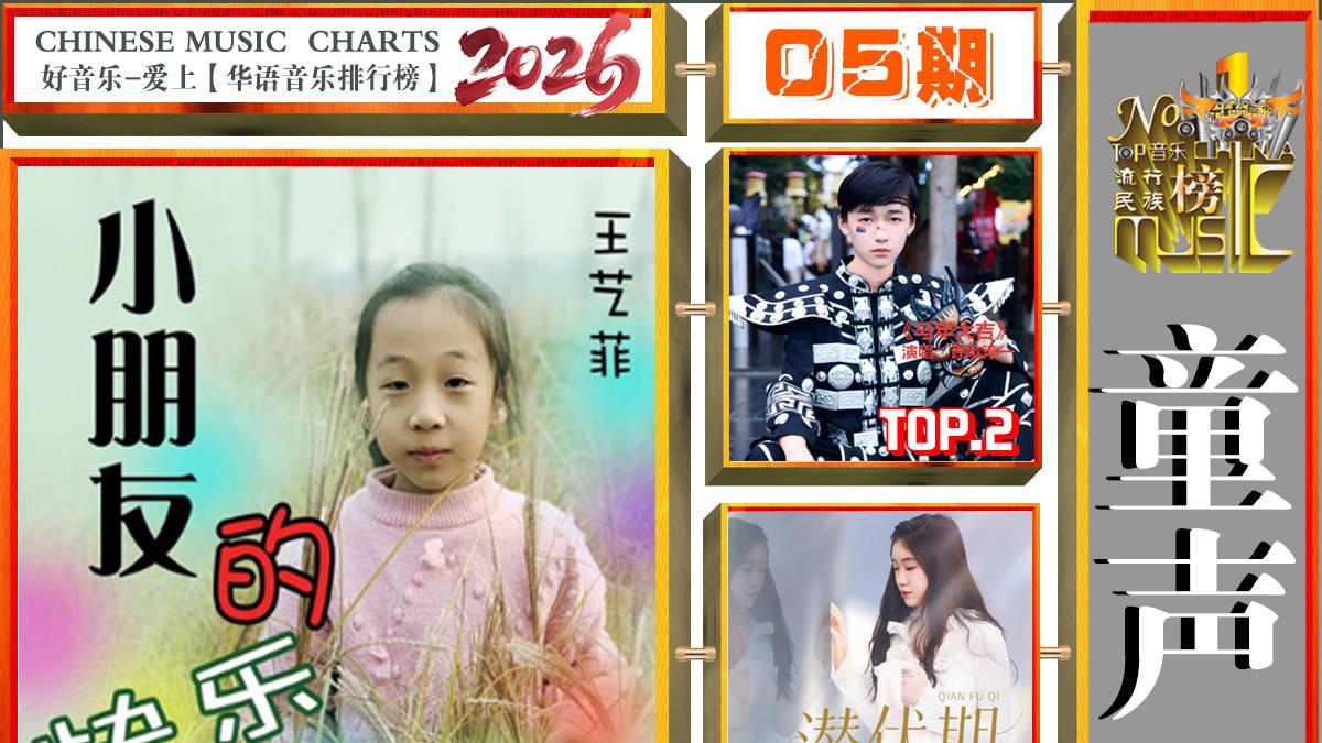 《华语音乐排行榜》2026年第5期“周冠军”分别是刘德华/张靓颖/毛不易 /雷佳
